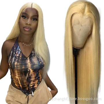Hot Selling 613 Blonde Color Raw vietnamese Hair Thin Film Transparent Lace Front Wigs for Black Women